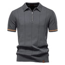 Camisa Polo Masculina Casual com Zíper Quebec